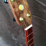 Banjo #011Curly Maple, Black Walnut, Black Locust, banjo 011 left front headstock